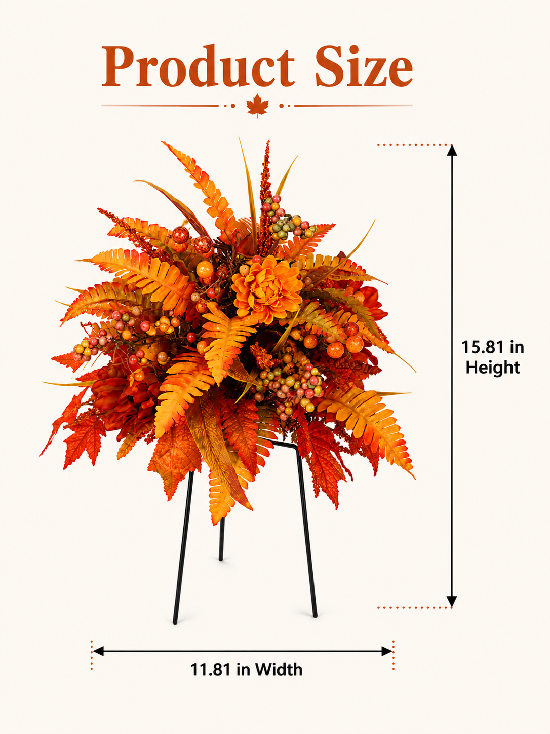 🍂 Instant Fall Porch Floral Stake Arrangement