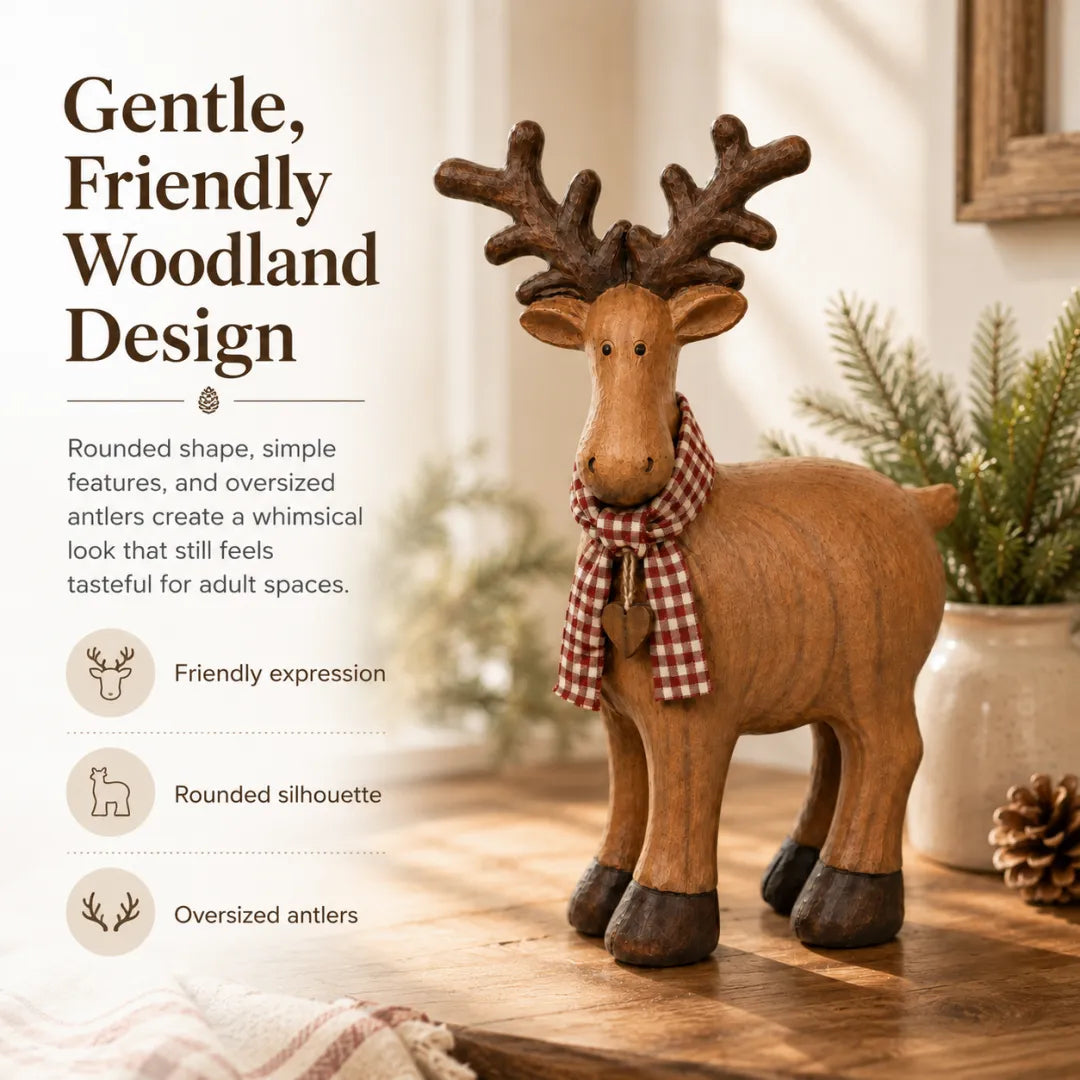 Rustic Farmhouse Reindeer woodland design details