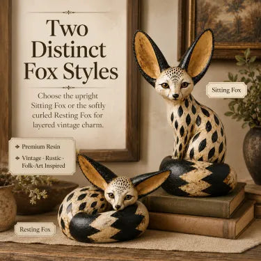 Vintage Fennec Fox Sculpture