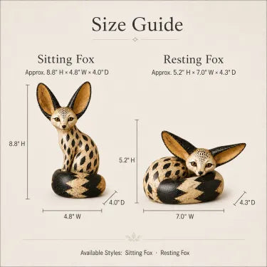 Vintage Fennec Fox Sculpture