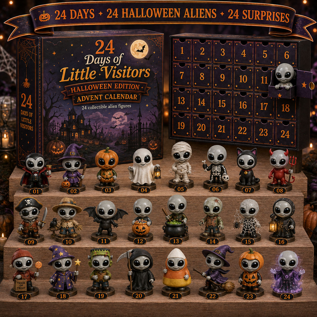 ⏰Limited Stock 50% OFF -👽✨ 2026 Little Visitors Advent Calendar – 24 Days of Alien Surprises