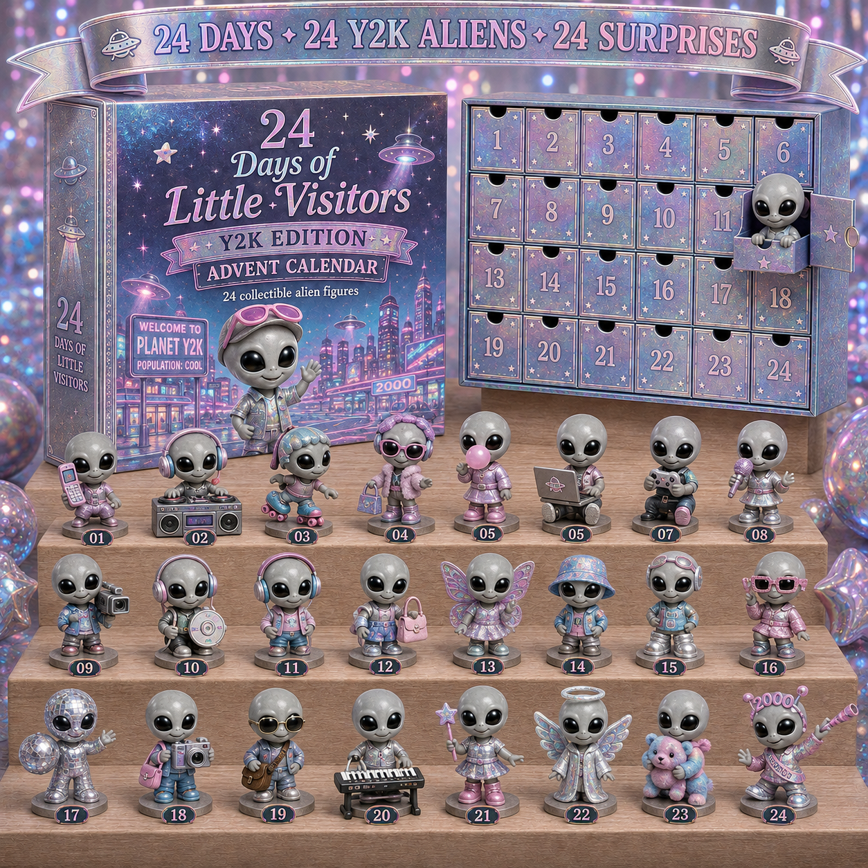 ⏰Limited Stock 50% OFF -👽✨ 2026 Little Visitors Advent Calendar – 24 Days of Alien Surprises