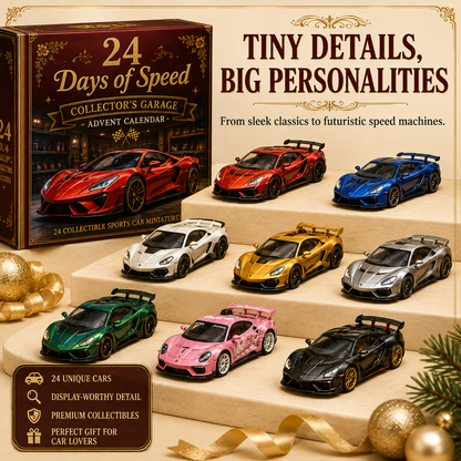⏰Limited Stock 50% OFF -🏎️🎄 2026 24 Days of Speed™ – Collector’s Garage Advent Calendar | 24 Unique Sports Cars