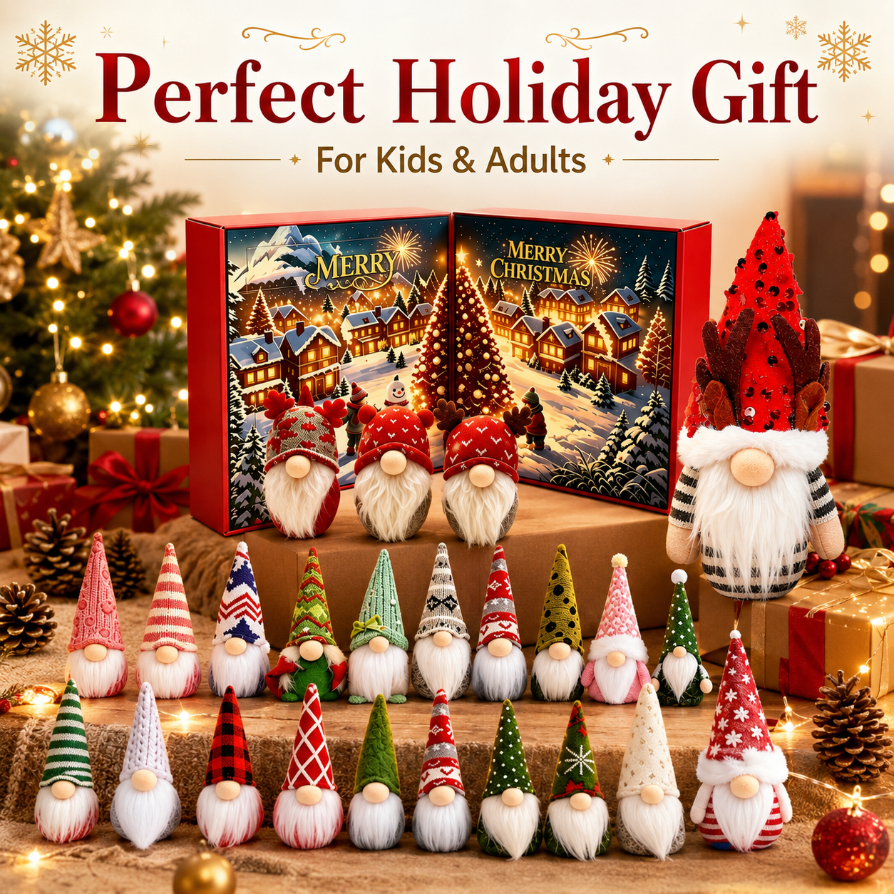 🎄 2026 Christmas Gnome Advent Calendar – 24 Days of Cozy Gnome Surprises 🎁✨