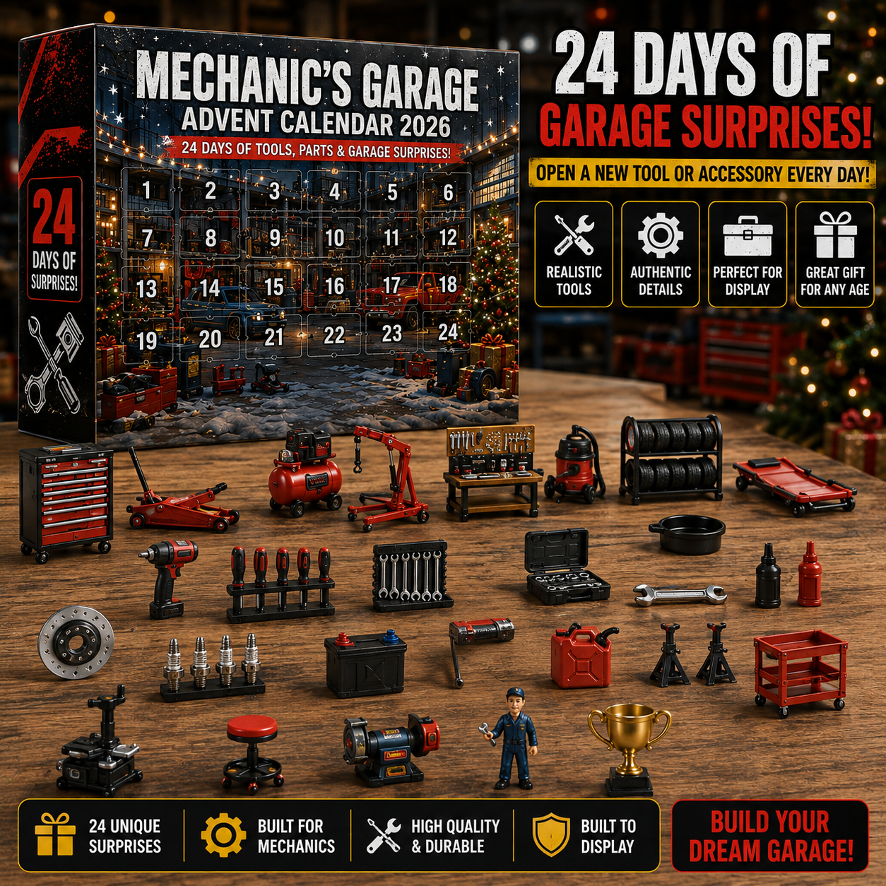 🔧 Mechanic’s Garage Advent Calendar 2026 – 24 Days of Tools, Parts & Garage Surprises 🎄