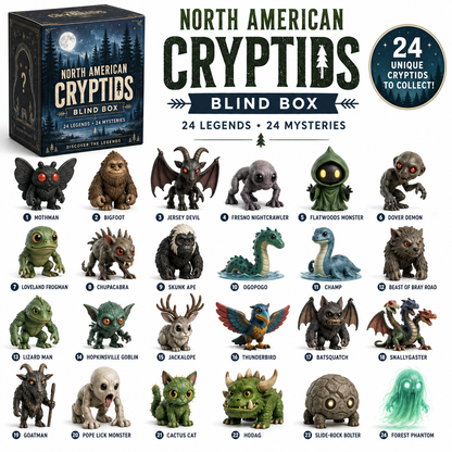 👁️North American Cryptids Blind Box – Complete 24-Piece Collection👹