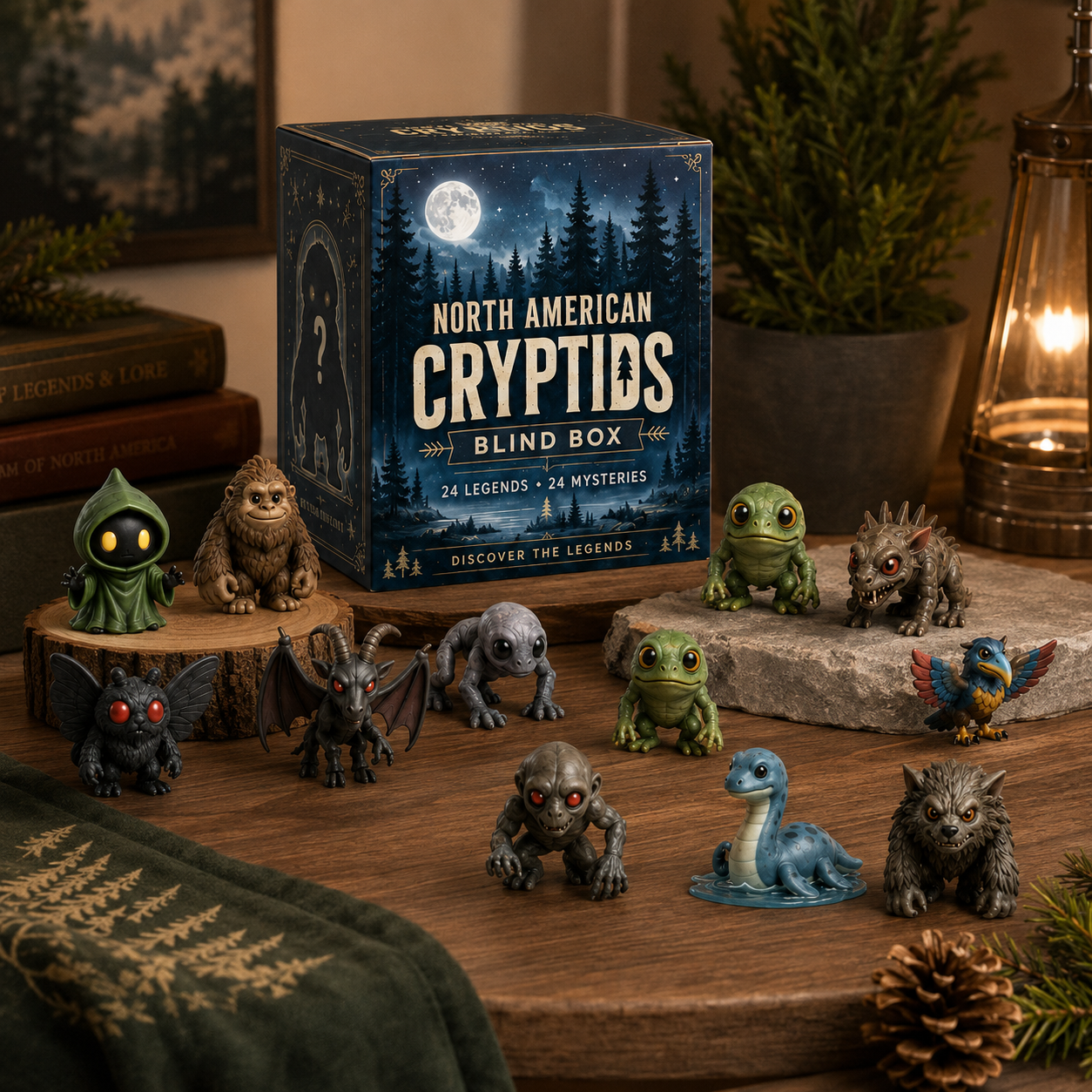 👁️North American Cryptids Blind Box – Complete 24-Piece Collection👹