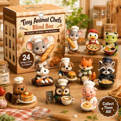 🍳 Tiny Animal Chefs Blind Box Collection – 24 Chefs, 24 Dishes, One Tiny Kitchen 🐭