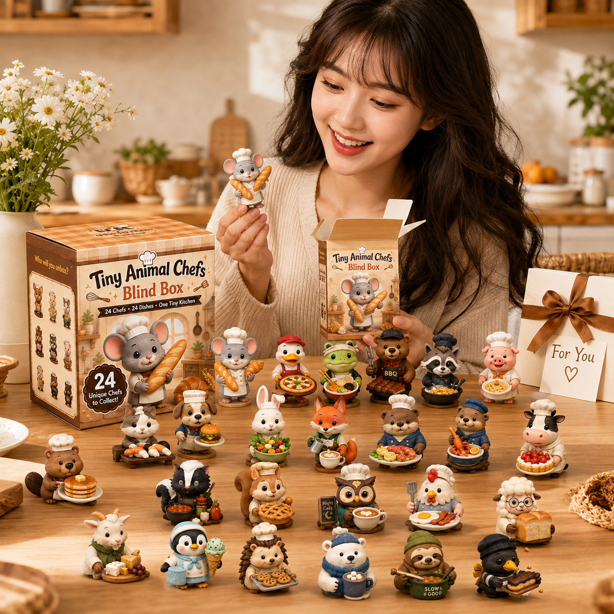 🍳 Tiny Animal Chefs Blind Box Collection – 24 Chefs, 24 Dishes, One Tiny Kitchen 🐭