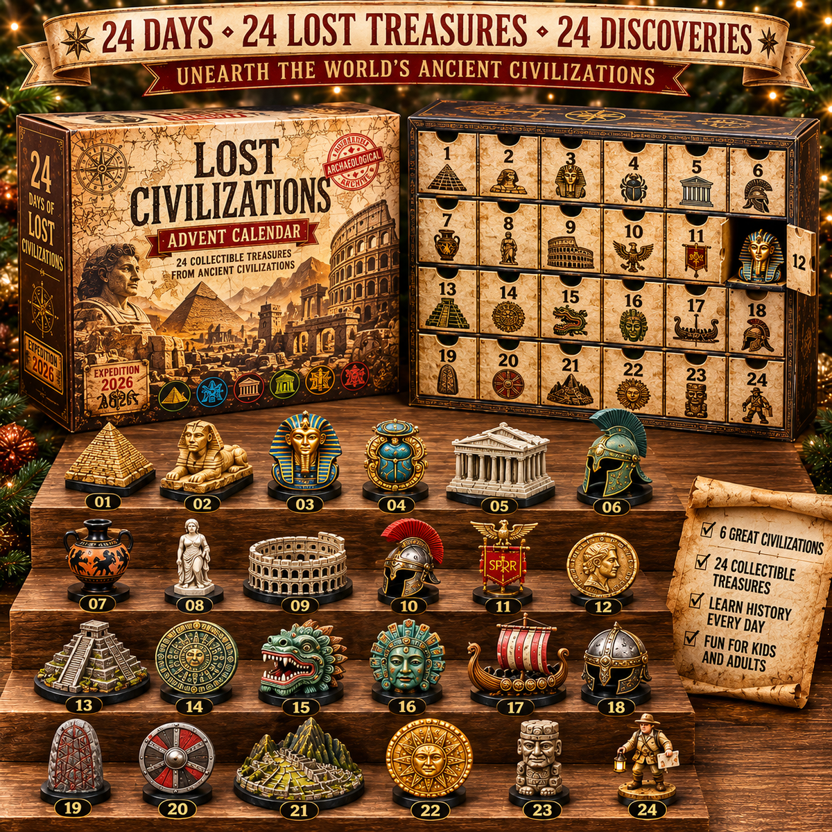 Complete Lost Civilizations 24 piece archaeological collection