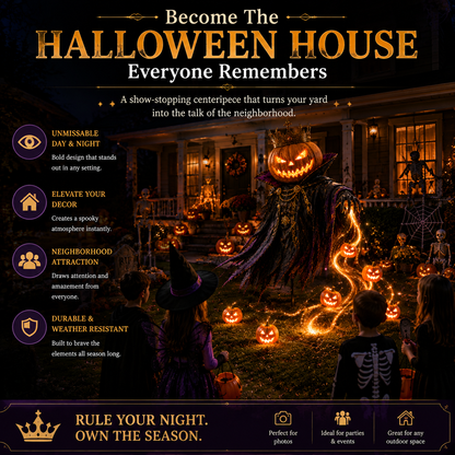 💀HALLOWEEN SPECIAL • 49% OFF🎃Pumpkin King Awakening™ – Flowing LED Halloween Yard Ligh