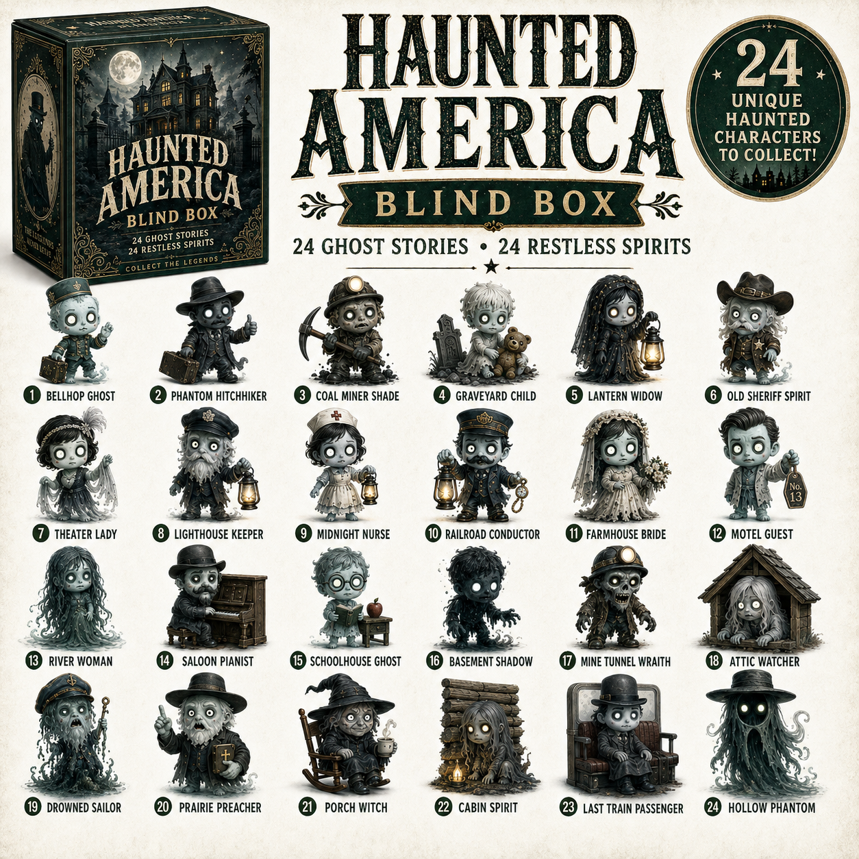Haunted America complete 24-piece collection