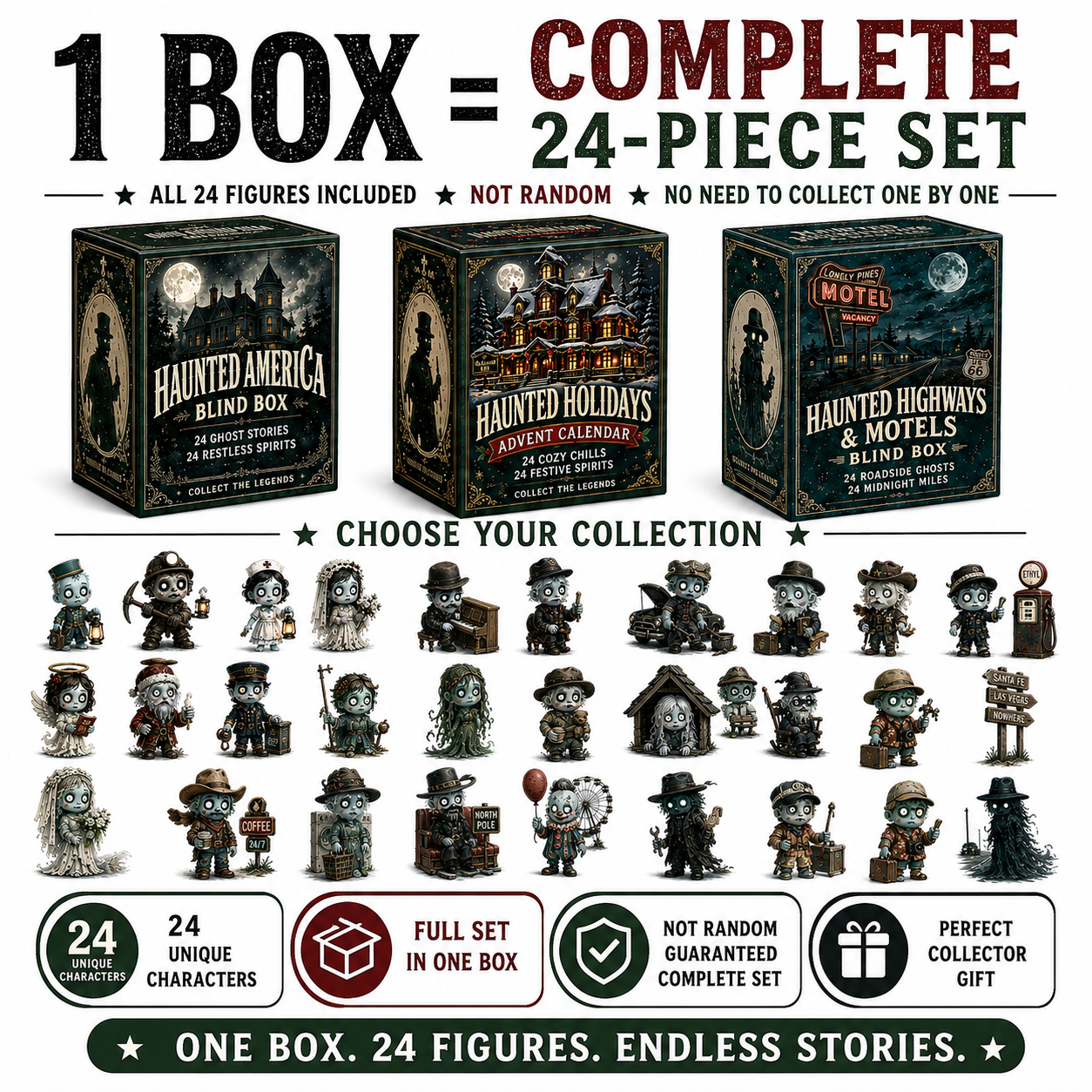 Complete 24-piece Haunted America collection