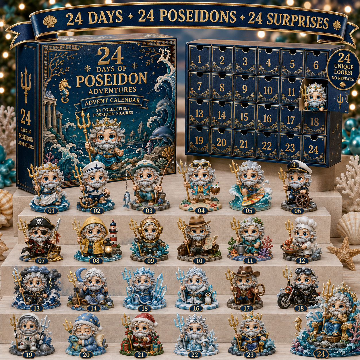 🎄🔥 Mythic Legends Advent Calendar 2026 – 24 Days • 24 Unique Figures • 4 Legendary Collections