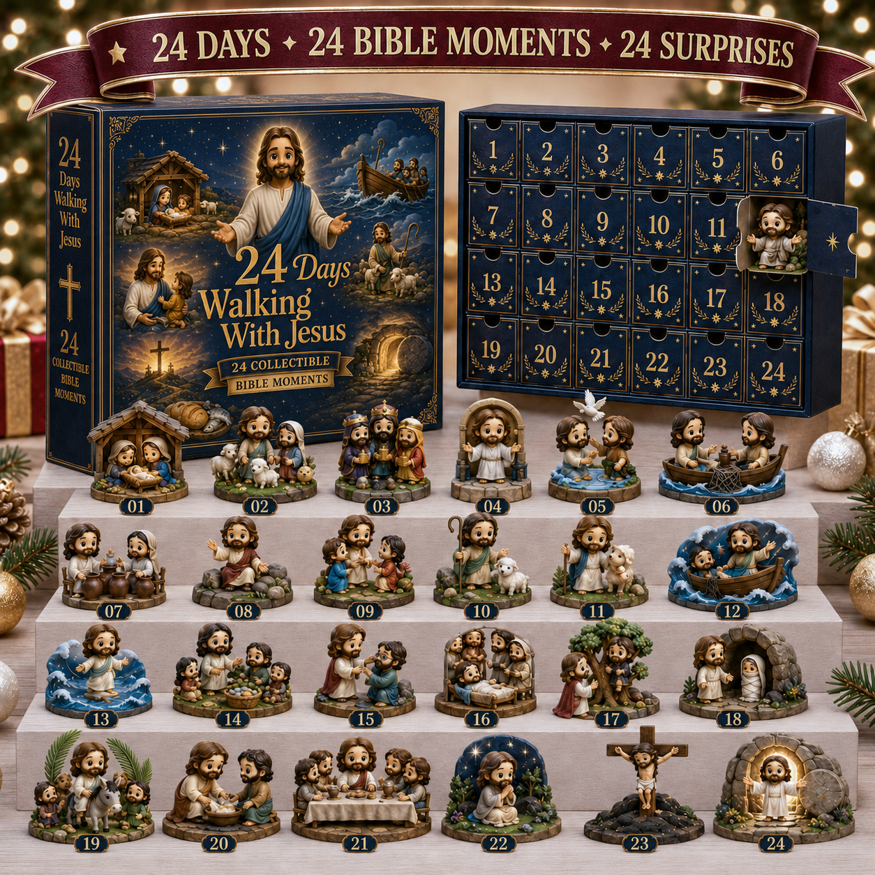 ✝️ 24 Days Walking With Jesus Advent Calendar 2026 – 24 Bible Moments • One Journey of Faith 🎄✨