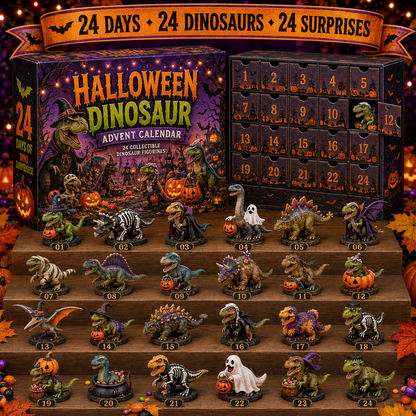 🎃🦖 2026 Halloween Dinosaur Advent Calendar – 24 Spooky Collectible Dino Figurines & Daily Surprises
