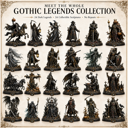 🖤 Gothic Legends Advent Calendar 2026 — 24 Days, 24 Dark Legends, 24 Unique Collectible Sculptures