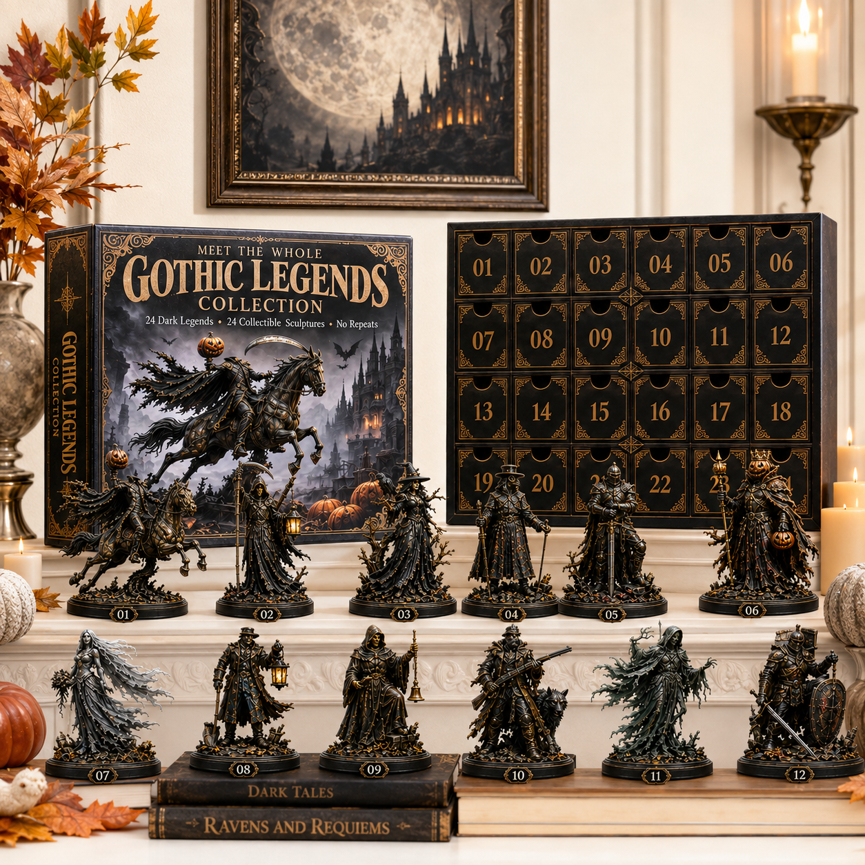 🖤 Gothic Legends Advent Calendar 2026 — 24 Days, 24 Dark Legends, 24 Unique Collectible Sculptures