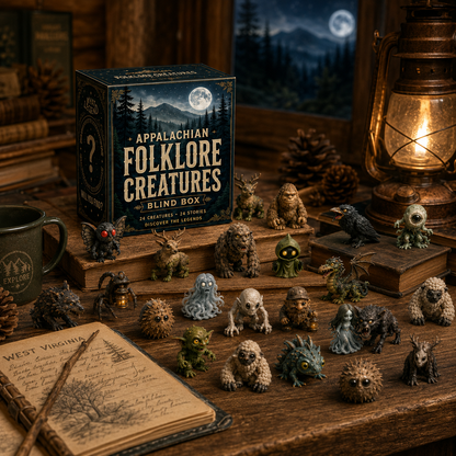 🌲👁️ Appalachian Folklore Creatures Collector Box – 24 Legends, 24 Creatures, 24 Stories