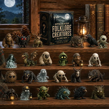 🌲👁️ Appalachian Folklore Creatures Collector Box – 24 Legends, 24 Creatures, 24 Stories