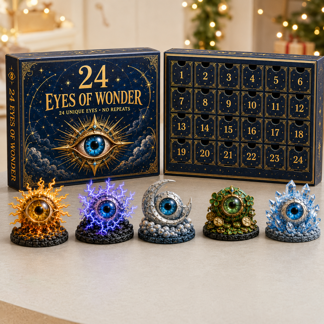 Eyes of Wonder cover and 24 numbered Advent doors