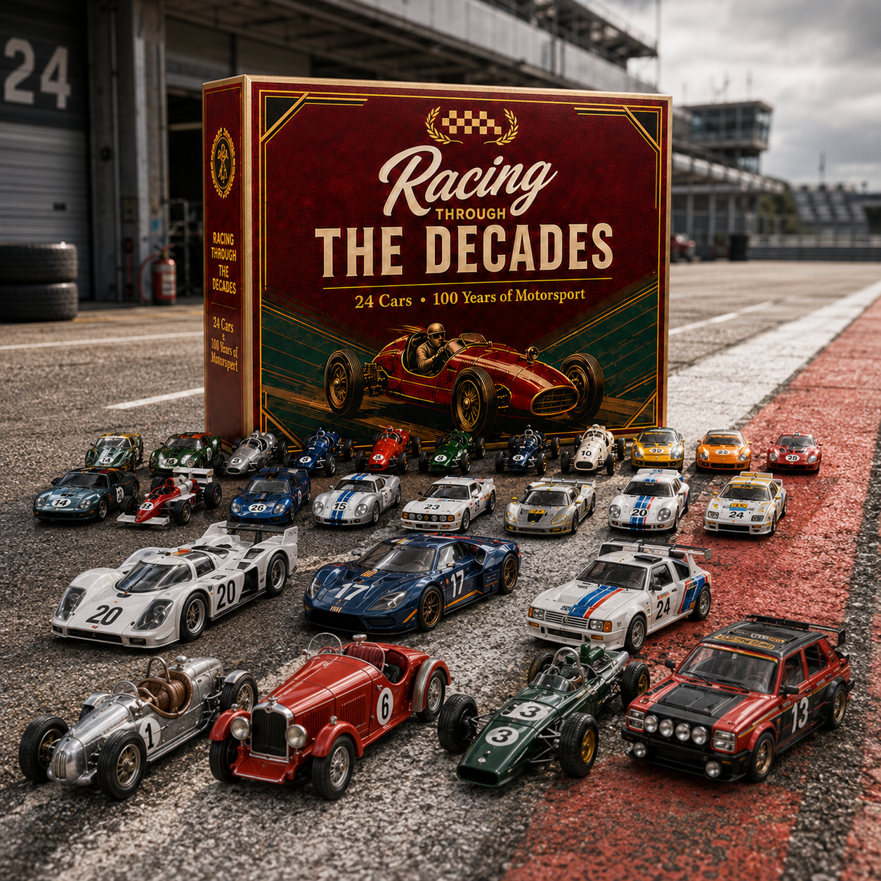 Racing Through the Decades collection at racetrack