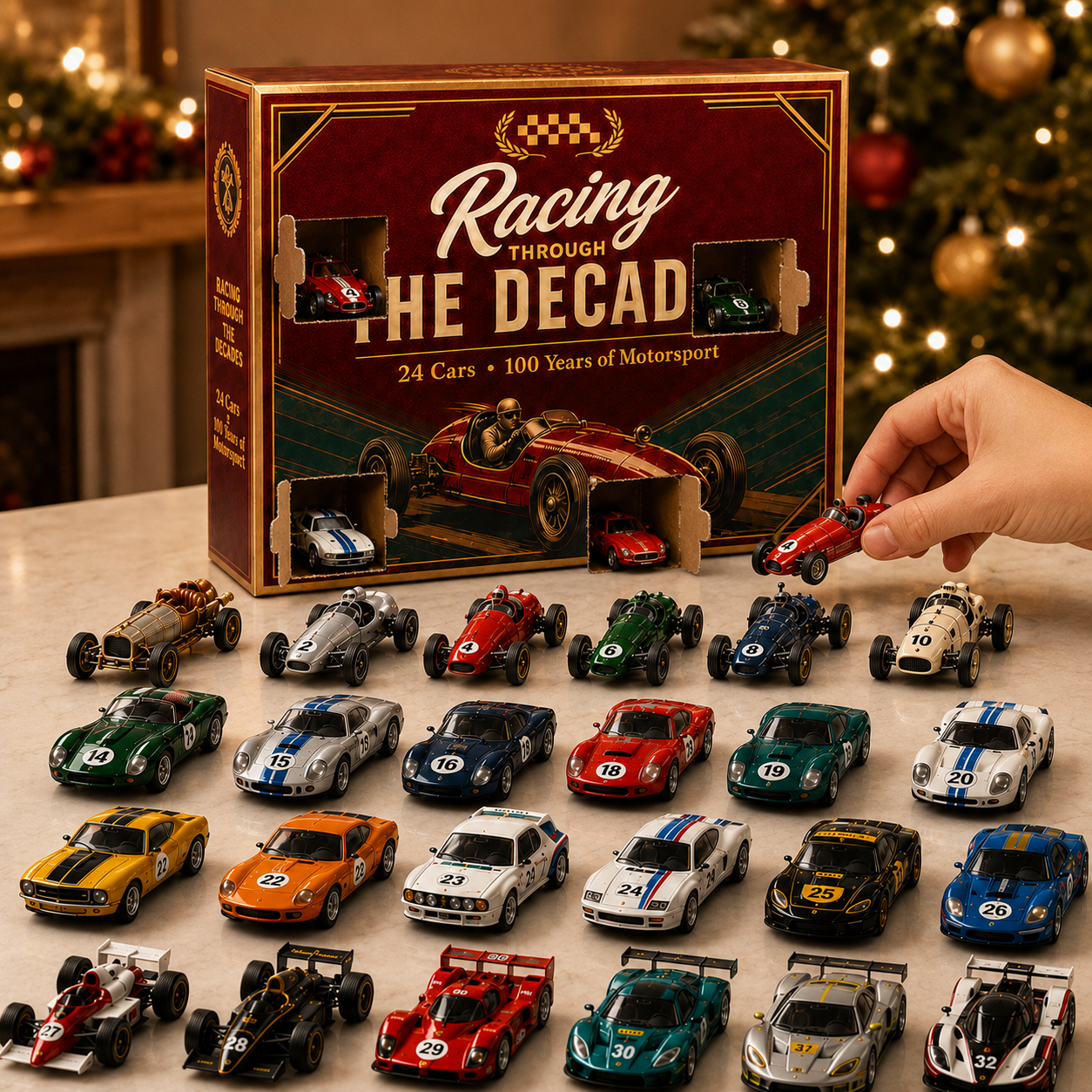 🏁 2026 Racing Through the Decades Advent Calendar – 24 Legendary Race Cars, 100 Years of Motorsport