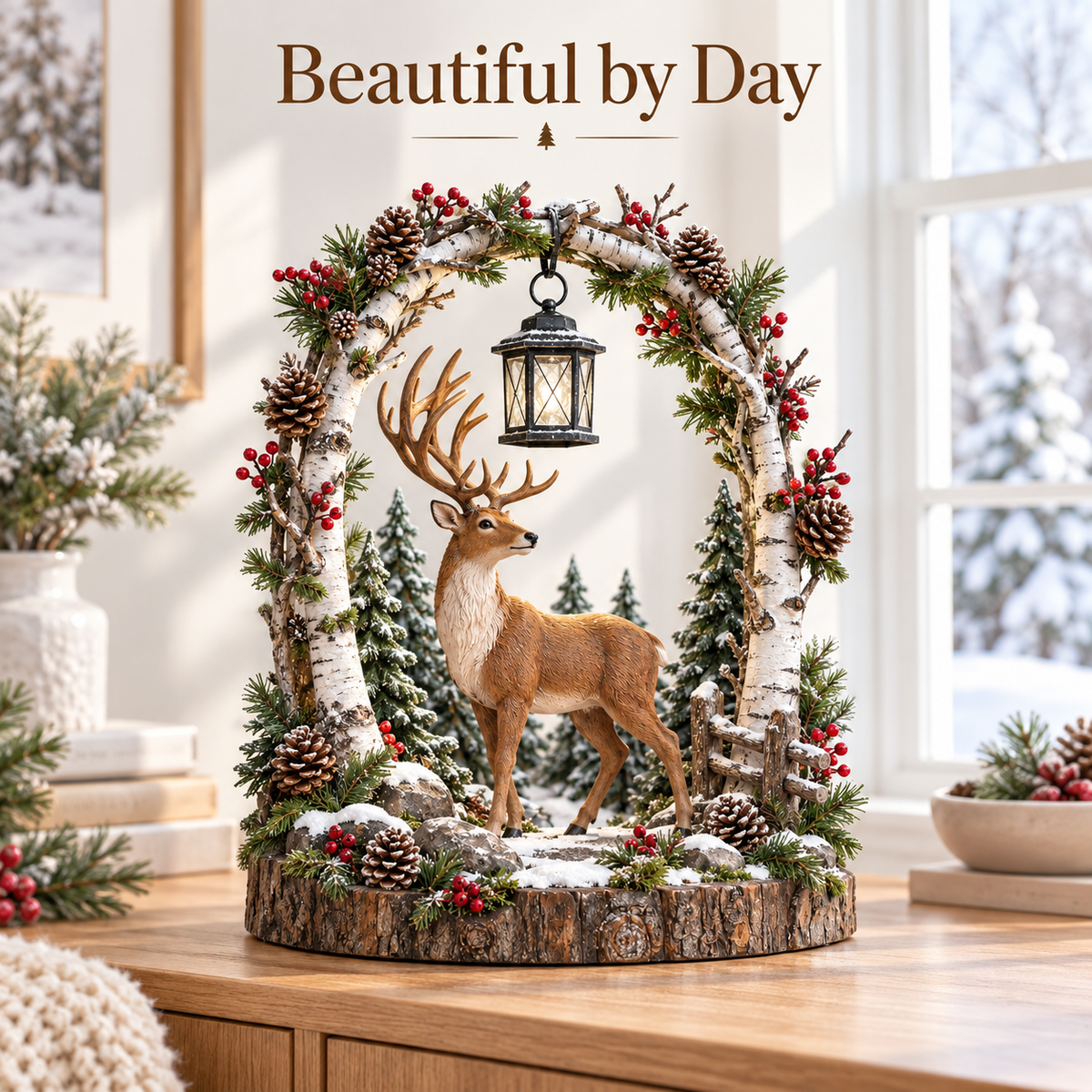 Woodland Reindeer Lantern details