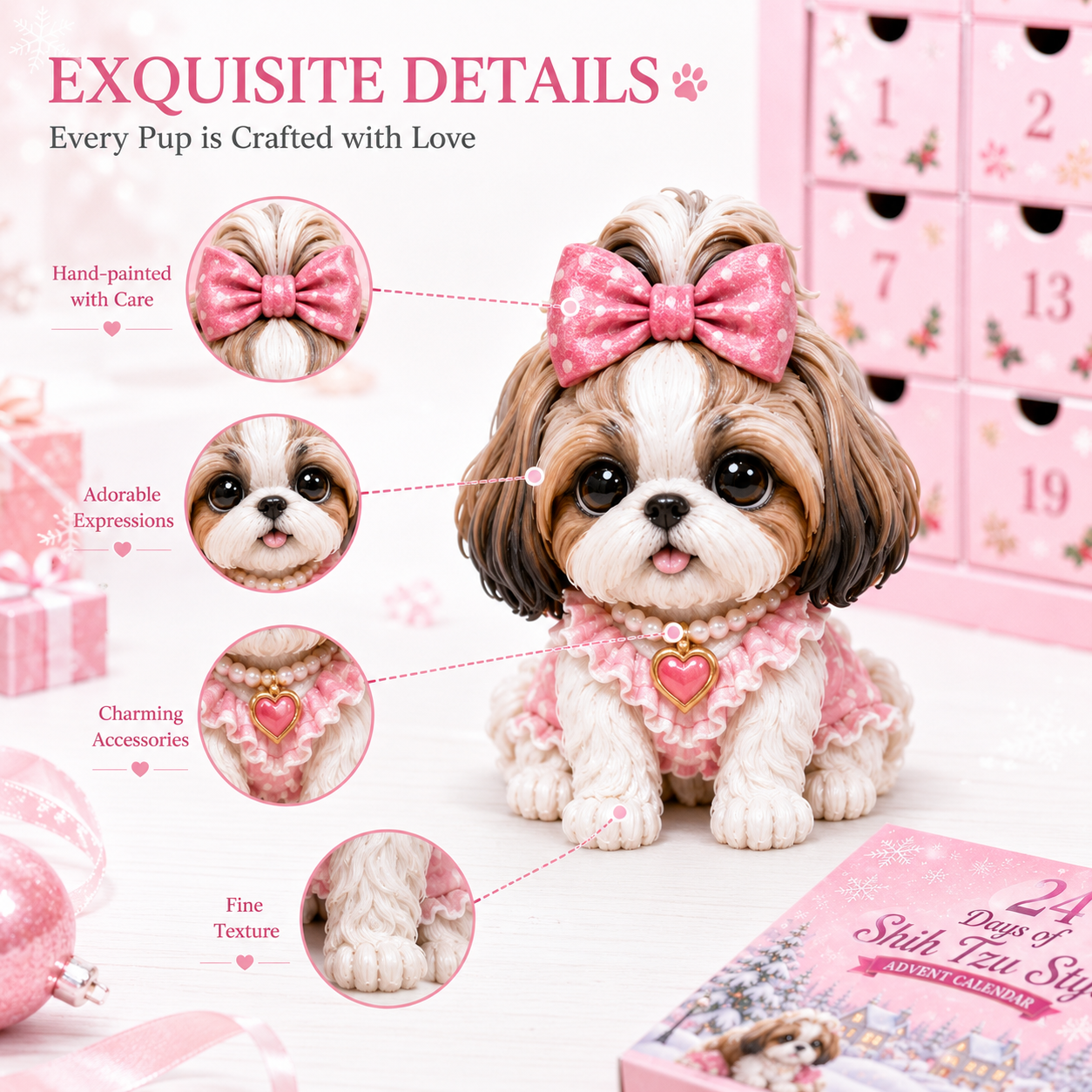 ⏰Limited Stock 50% OFF - 🎀24 Days of Shih Tzu Style Advent Calendar – 24 Unique Shih Tzu Collectibles ✨🐾