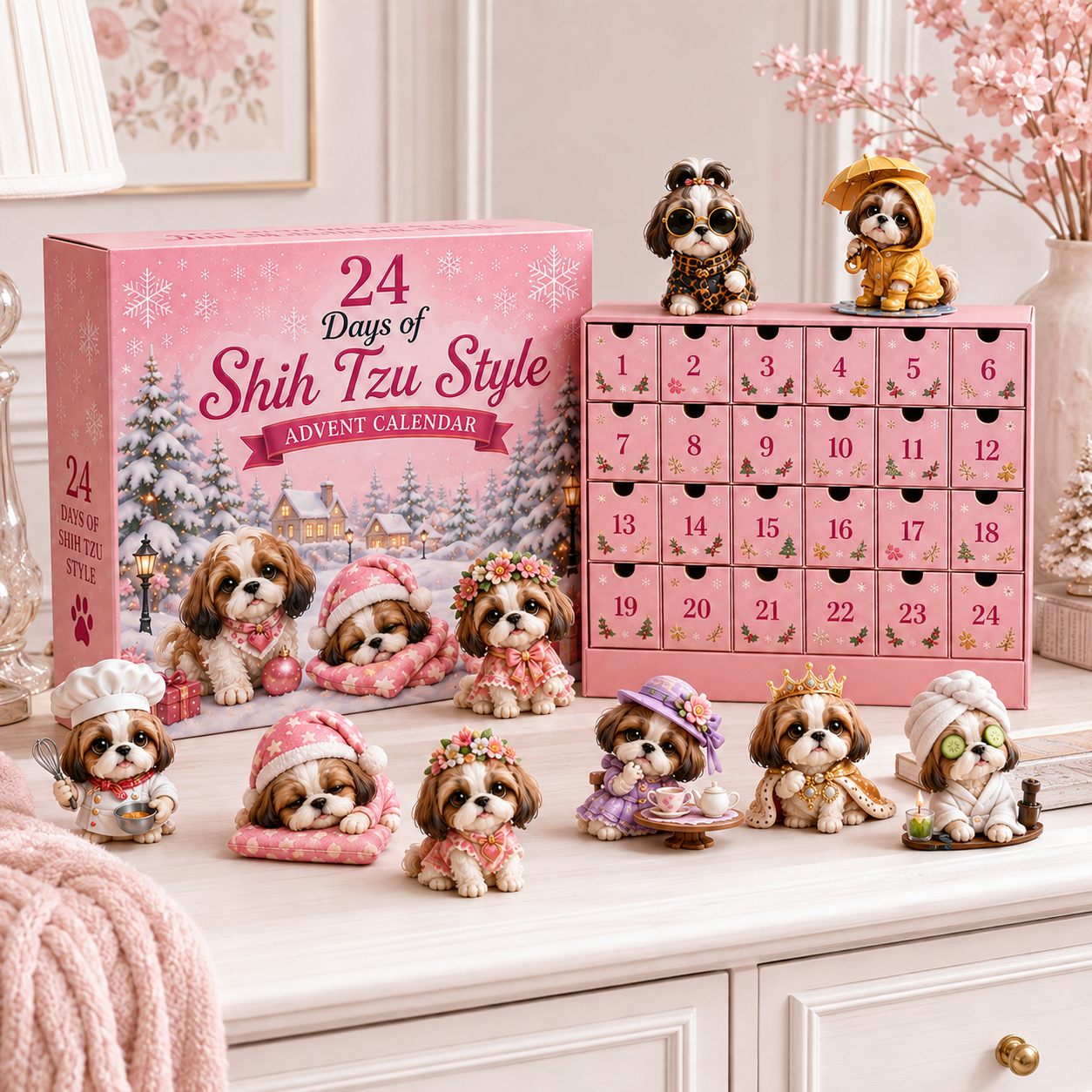⏰Limited Stock 50% OFF - 🎀24 Days of Shih Tzu Style Advent Calendar – 24 Unique Shih Tzu Collectibles ✨🐾