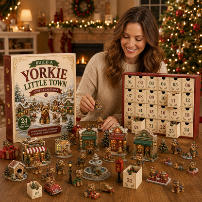 🎄 Build a Yorkie Little Town Advent Calendar – 24 Days to Create Your Own Mini Yorkshire Terrier Village
