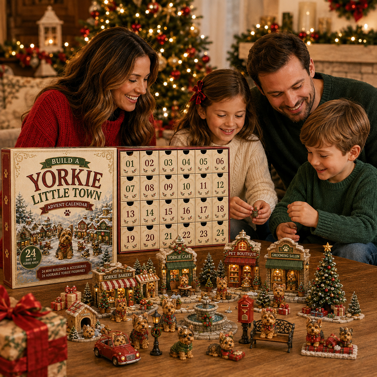 🎄 Build a Yorkie Little Town Advent Calendar – 24 Days to Create Your Own Mini Yorkshire Terrier Village