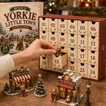 🎄 Build a Yorkie Little Town Advent Calendar – 24 Days to Create Your Own Mini Yorkshire Terrier Village
