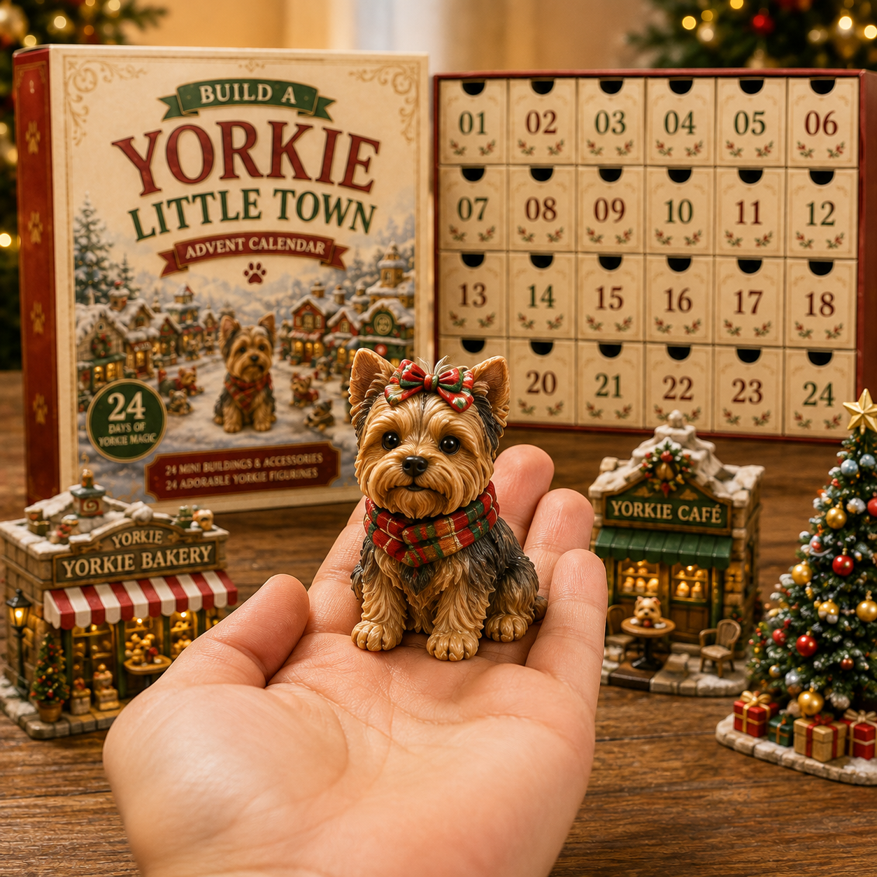 🎄 Build a Yorkie Little Town Advent Calendar – 24 Days to Create Your Own Mini Yorkshire Terrier Village