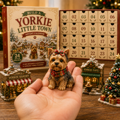 🎄 Build a Yorkie Little Town Advent Calendar – 24 Days to Create Your Own Mini Yorkshire Terrier Village