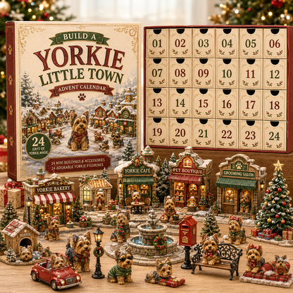 🎄 Build a Yorkie Little Town Advent Calendar – 24 Days to Create Your Own Mini Yorkshire Terrier Village