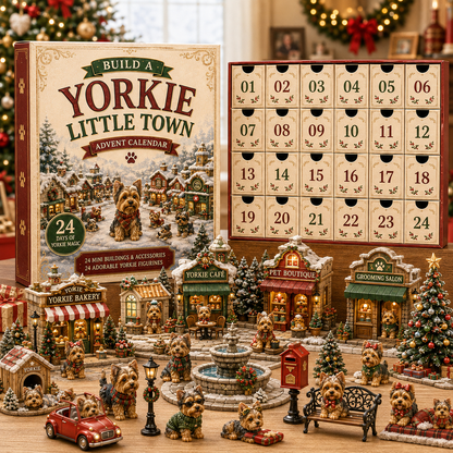 🎄 Build a Yorkie Little Town Advent Calendar – 24 Days to Create Your Own Mini Yorkshire Terrier Village