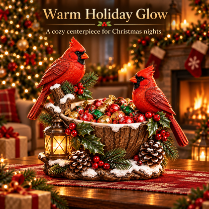 🎄 49% OFF | Lighted Cardinal Treat Bowl – A Cozy Christmas Centerpiece for Home