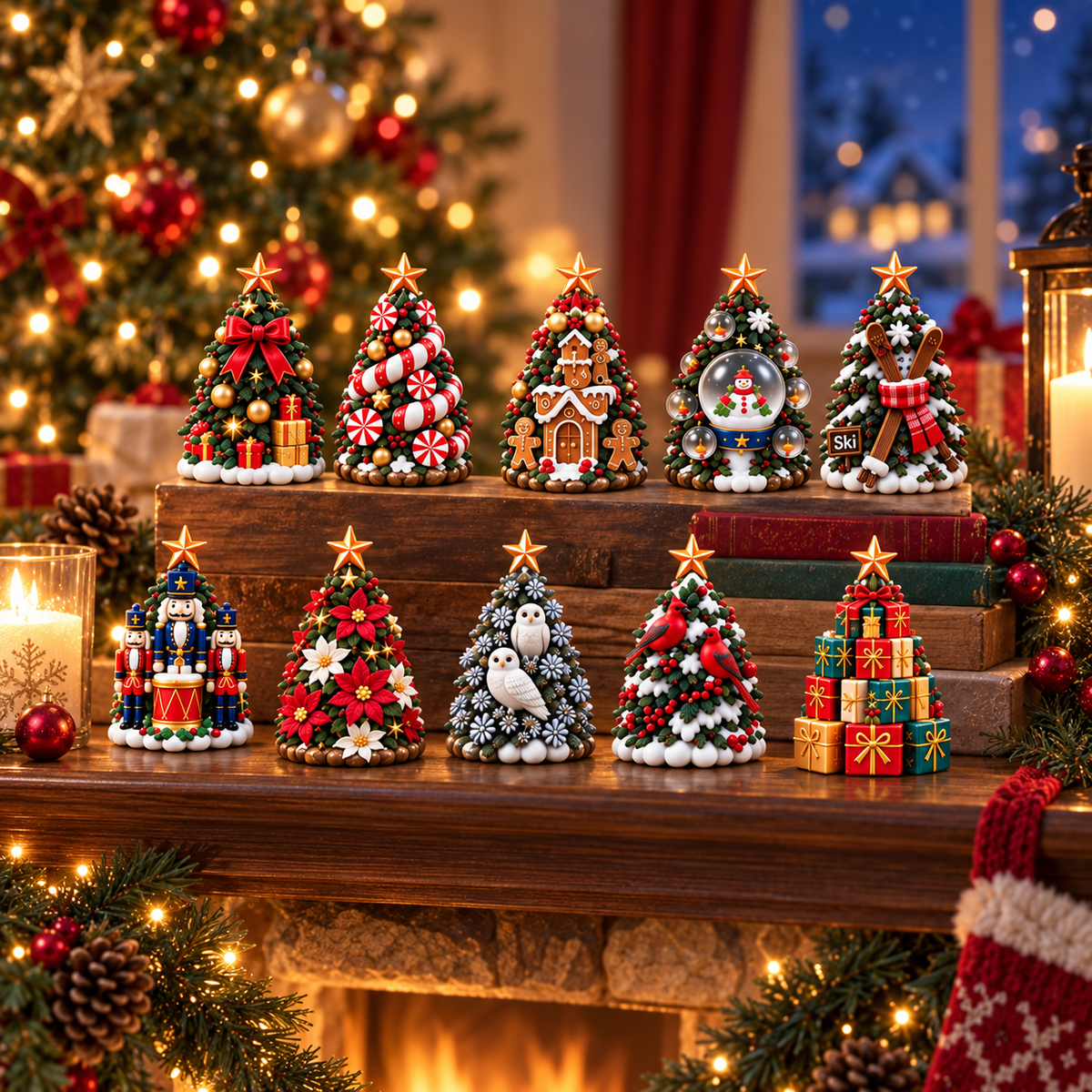 🎄 24 Days of Christmas Trees Advent Calendar – 24 Unique Mini Tree Collectibles