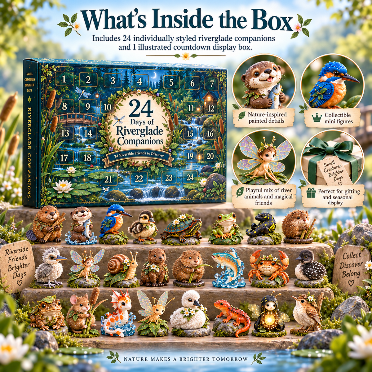 ✨ 2026 24-Day Enchanted Forest Advent Calendar – 24 Magical Collectible Figurines 🎁