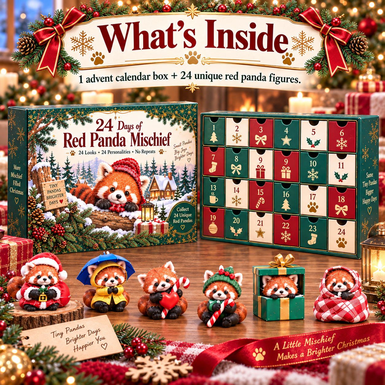 Panda Paws & Tiny Chaos™ – 24 Red Panda Mischief Collectibles