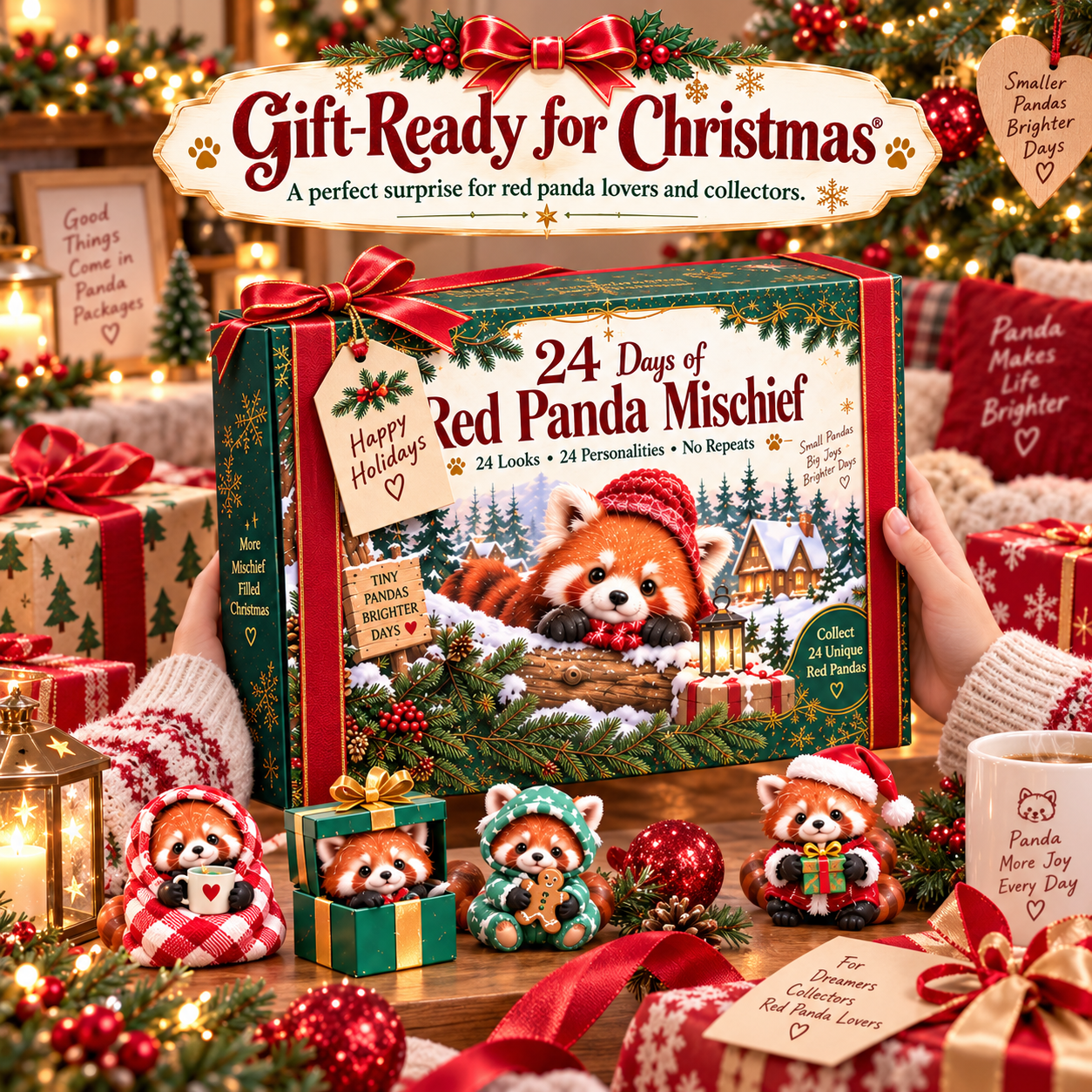 24 Days of Red Panda Mischief Christmas gift