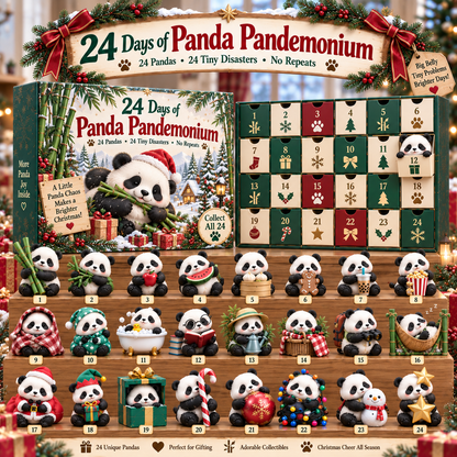 ⏰Limited Stock 50% OFF 🐼 24 Days of Panda Pandemonium™ | 24 Unique Holiday Panda Collectibles