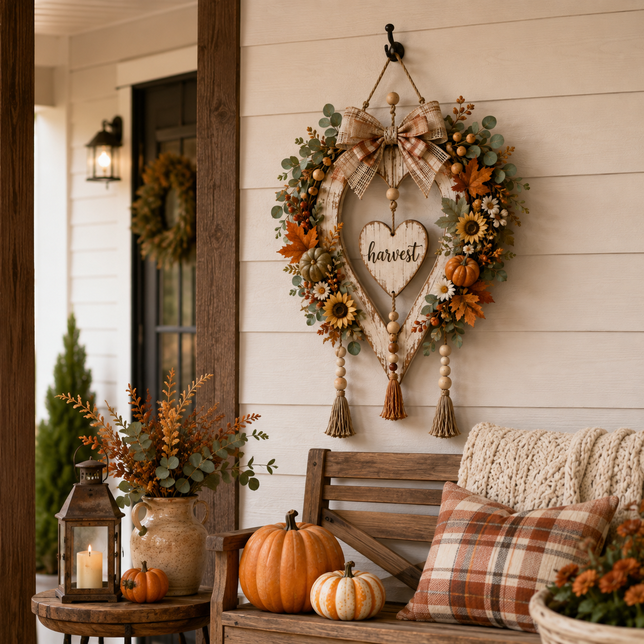 🍂🤎Harvest Heart Farmhouse Wall Decor