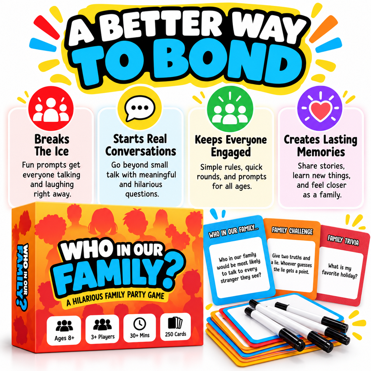 😂 Family Reveal Game™ – Hilarious Guessing & Challenge Game for Family Night