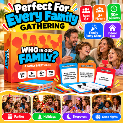 😂 Family Reveal Game™ – Hilarious Guessing & Challenge Game for Family Night