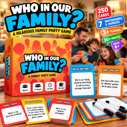 😂 Family Reveal Game™ – Hilarious Guessing & Challenge Game for Family Night