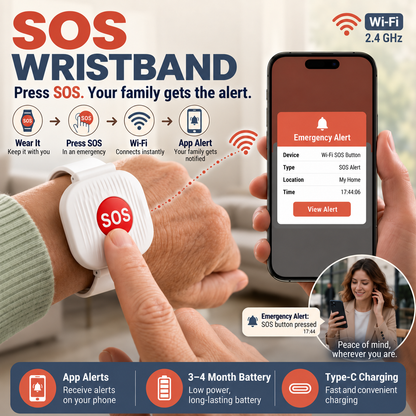 ⏰ LAST DAY 50% OFF-❤️Emergency Bracelet with SOS Button for Seniors