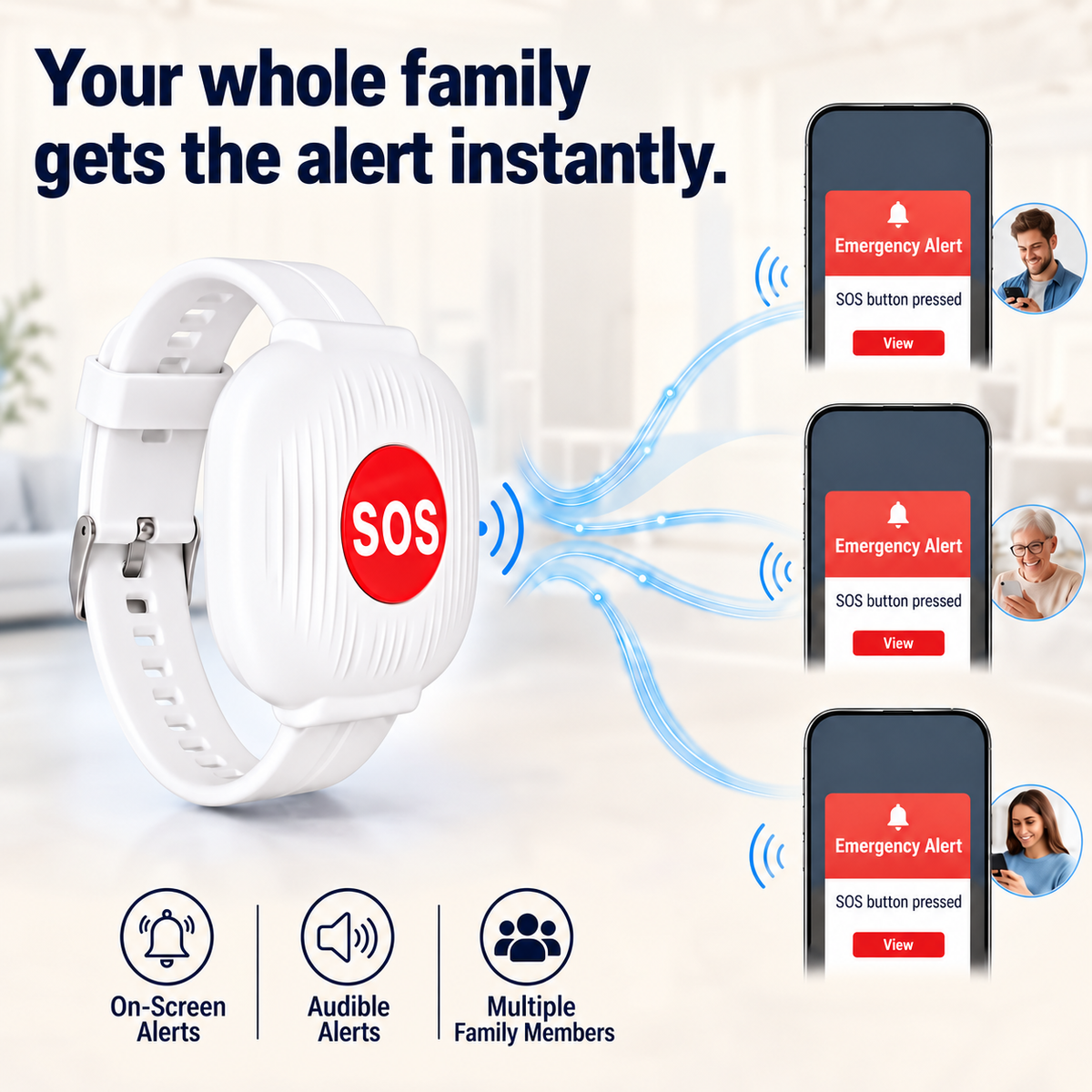 ⏰ LAST DAY 50% OFF-❤️Emergency Bracelet with SOS Button for Seniors