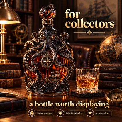 Dark Abyss Kraken Decanter – Sculpted Collector Bottle for Home Bar & Gifting